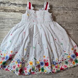 Sarah Louise England Sun Dress White Floral Formal Hem 3 Year Easter Spring